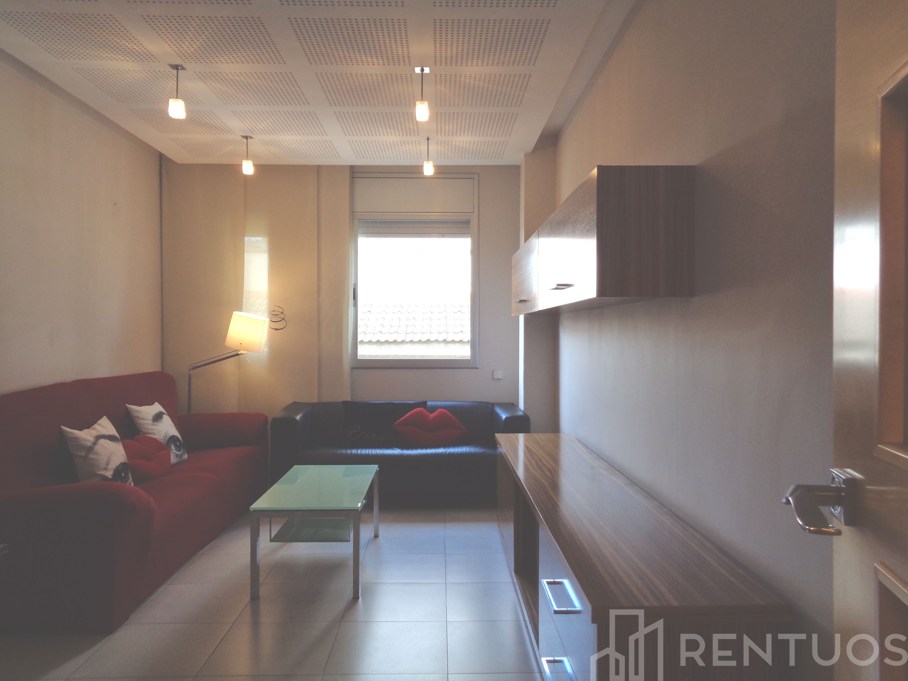 Sala de estar de Piso de alquiler en  Barcelona Capital con Aire acondicionado y Amueblado