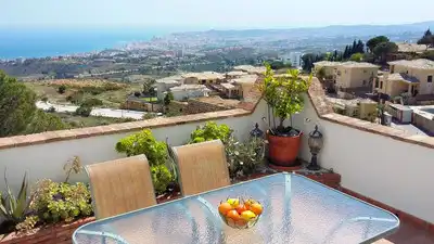 Terrassa de Casa adosada en venda en Mijas amb Aire condicionat, Calefacció i Terrassa