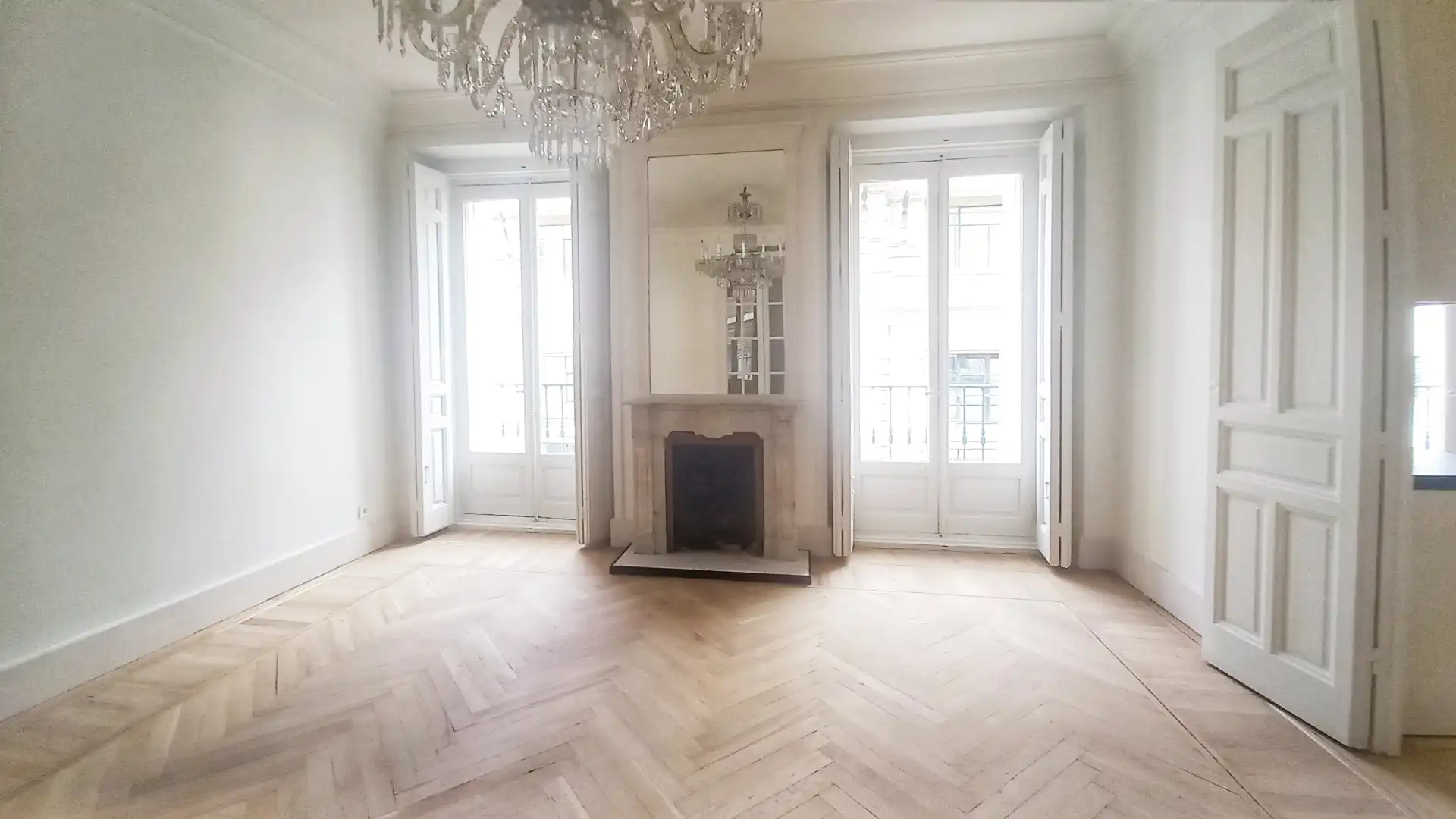 Wohnzimmer von Wohnung zur Miete in Madrid mit Klimaanlage, Heizung und Parkett