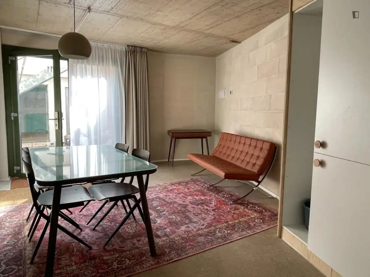 Sala de estar de Apartamento de alquiler en Barcelona con Aire acondicionado, Calefacción y Amueblado