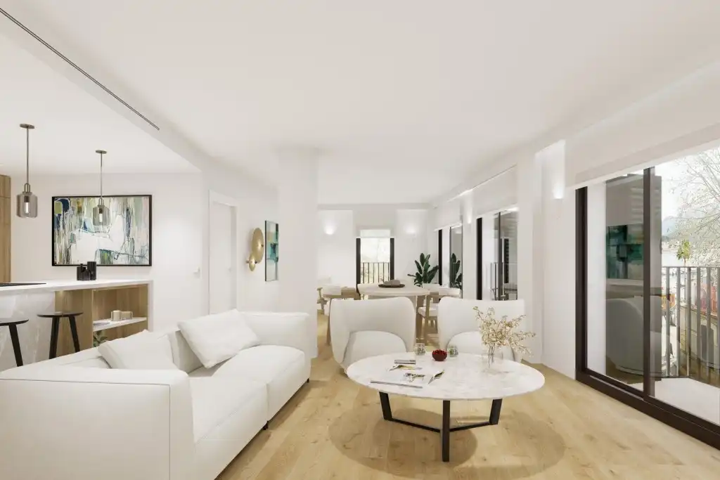 Sala d'estar de Apartament en venda en Sóller amb Aire condicionat i Terrassa