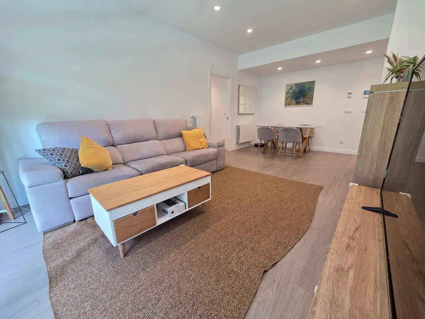 Sala de estar de Piso en venta en Bilbao  con Calefacción, Jardín privado y Parquet