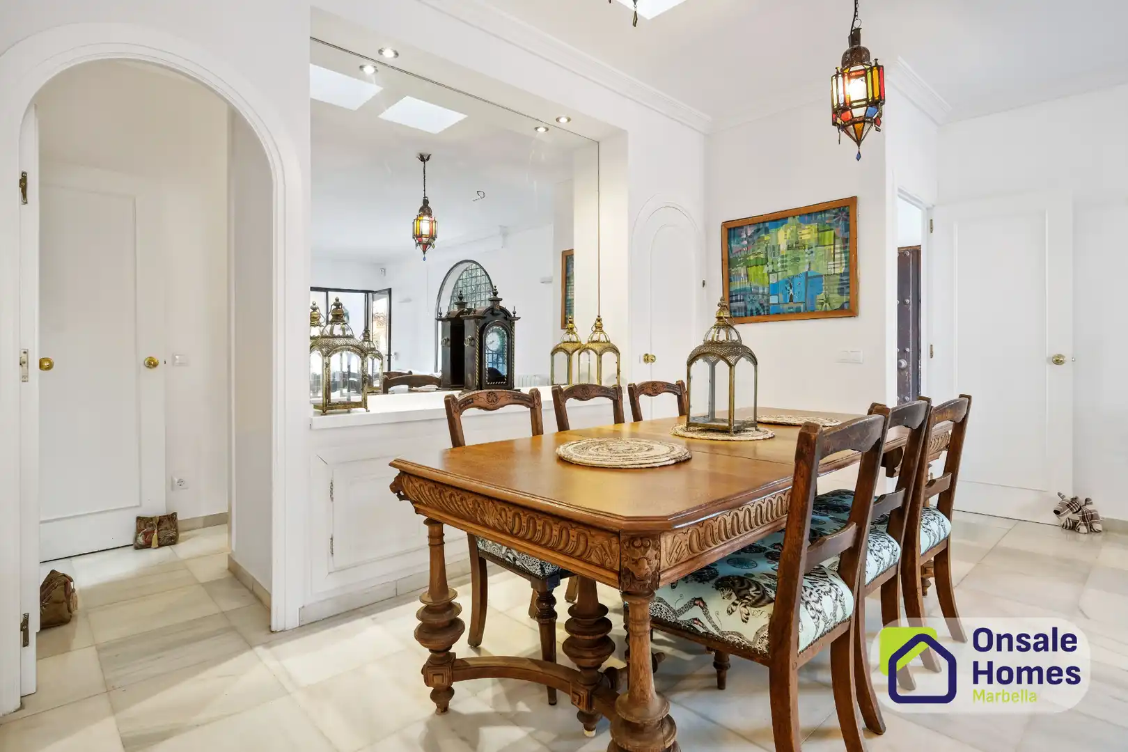 Comedor de Casa o chalet en venta en Marbella con Aire acondicionado, Jardín privado y Terraza
