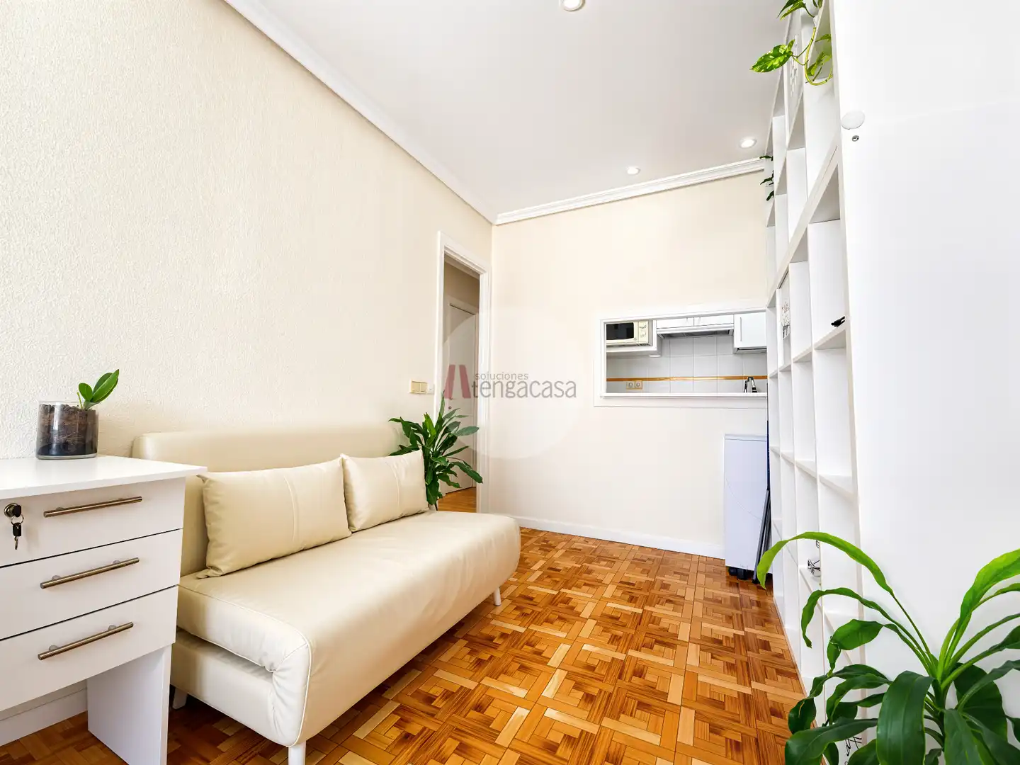 Sala de estar de Apartamento de alquiler en Madrid con Aire acondicionado, Calefacción y Terraza
