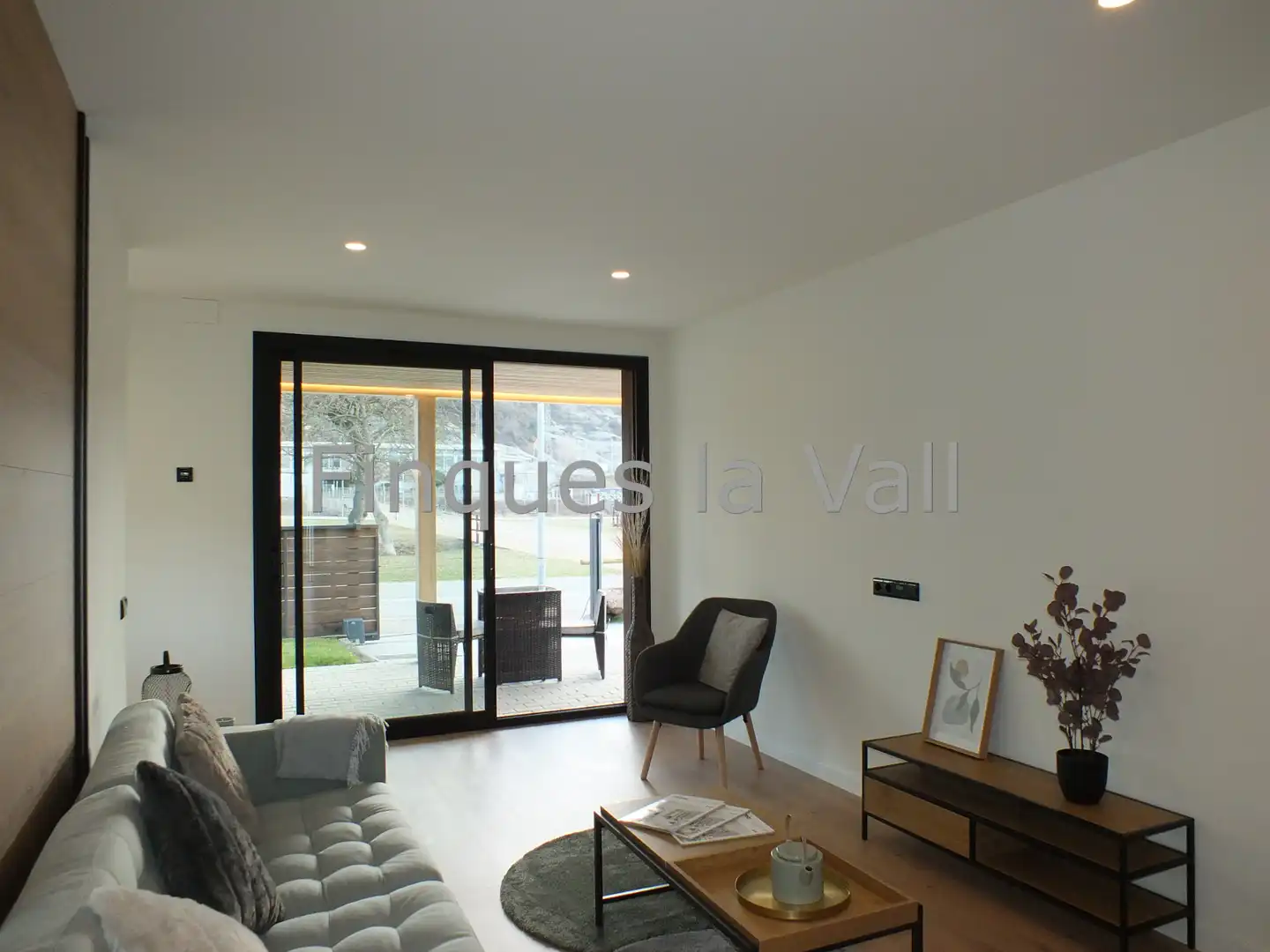 Sala de estar de Casa o chalet en venta en Santa Eugènia de Berga con Jardín privado, Parquet y Horno