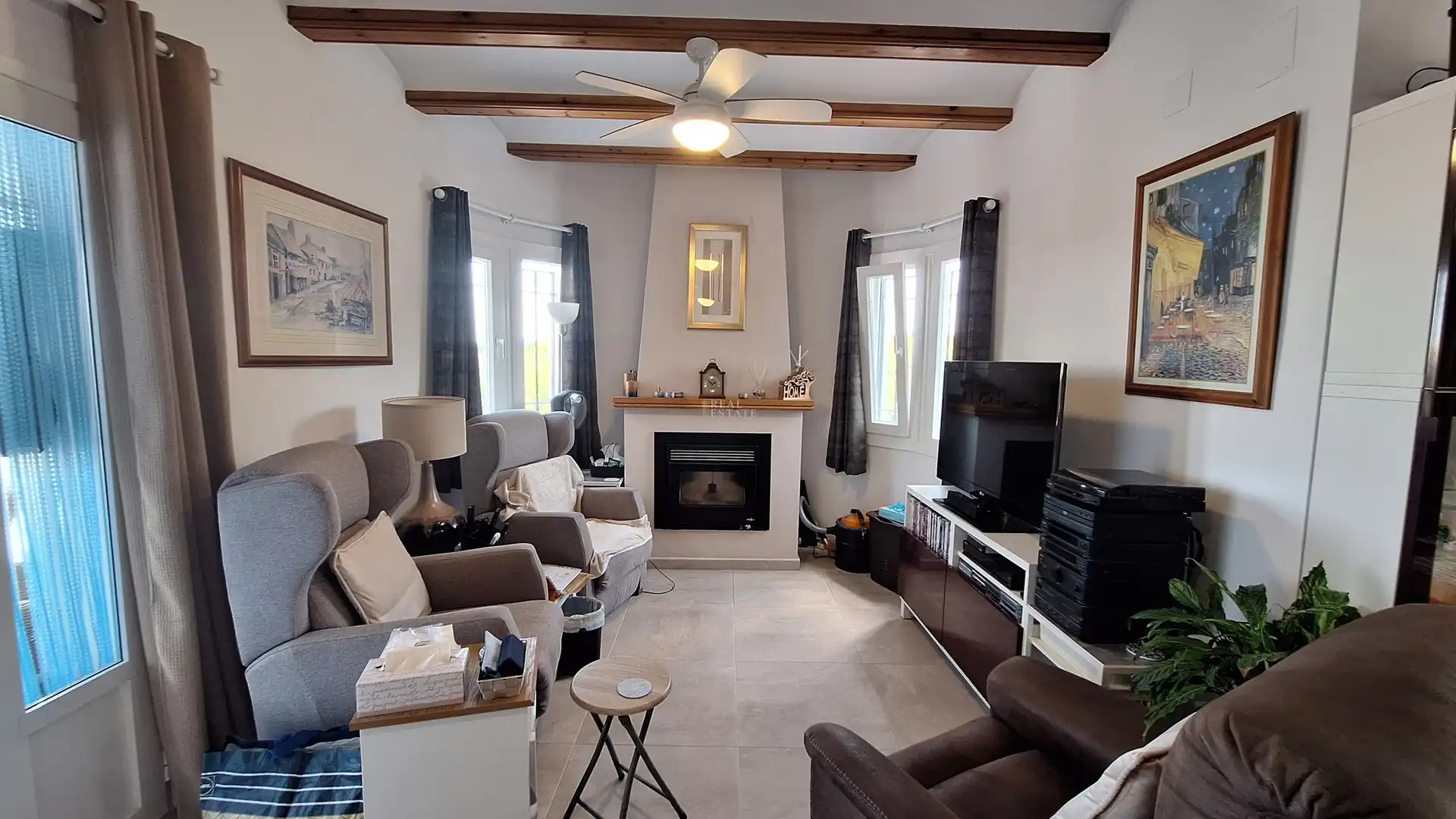 Living room of Houses for sale in El Ràfol d'Almúnia  with Air Conditioner, Heating and Terrace