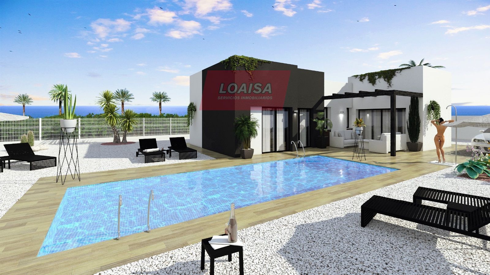 Vista exterior de Casa o xalet en venda en Vera amb Calefacció, Terrassa i Piscina