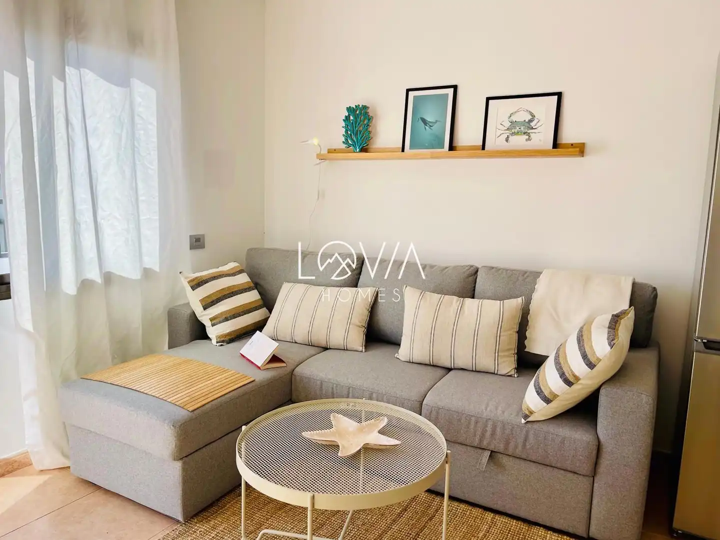 Sala d'estar de Apartament de lloguer en La Oliva amb Terrassa, Piscina i Piscina comunitària