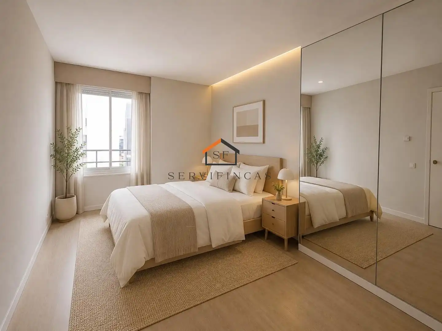 Schlafzimmer von Wohnung zum Verkauf in Madrid mit Klimaanlage, Heizung und Terrasse
