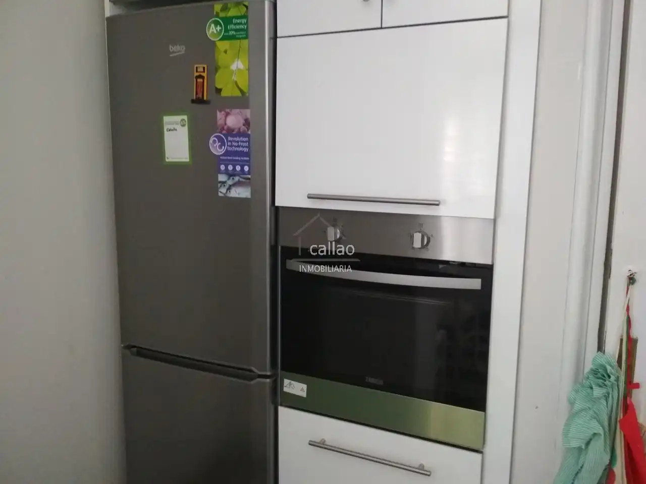 Kitchen of Flat for rent in Ferrol  with Heating, Furnished and Balcony