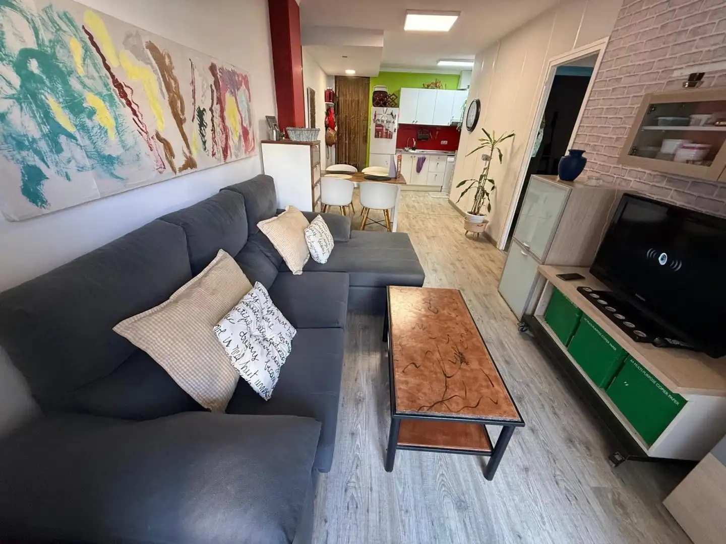 Wohnzimmer von Wohnung zum Verkauf in Pineda de Mar mit Klimaanlage, Heizung und Möbliert