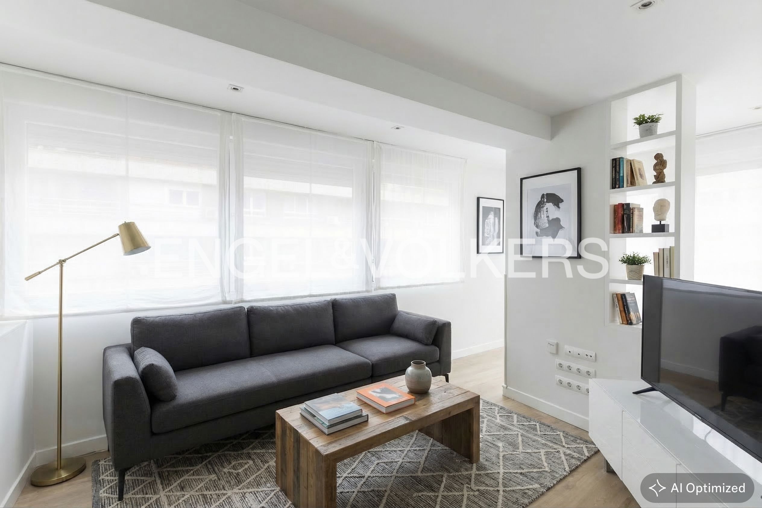 Sala de estar de Piso de alquiler en  Madrid Capital con Aire acondicionado, Calefacción y Parquet