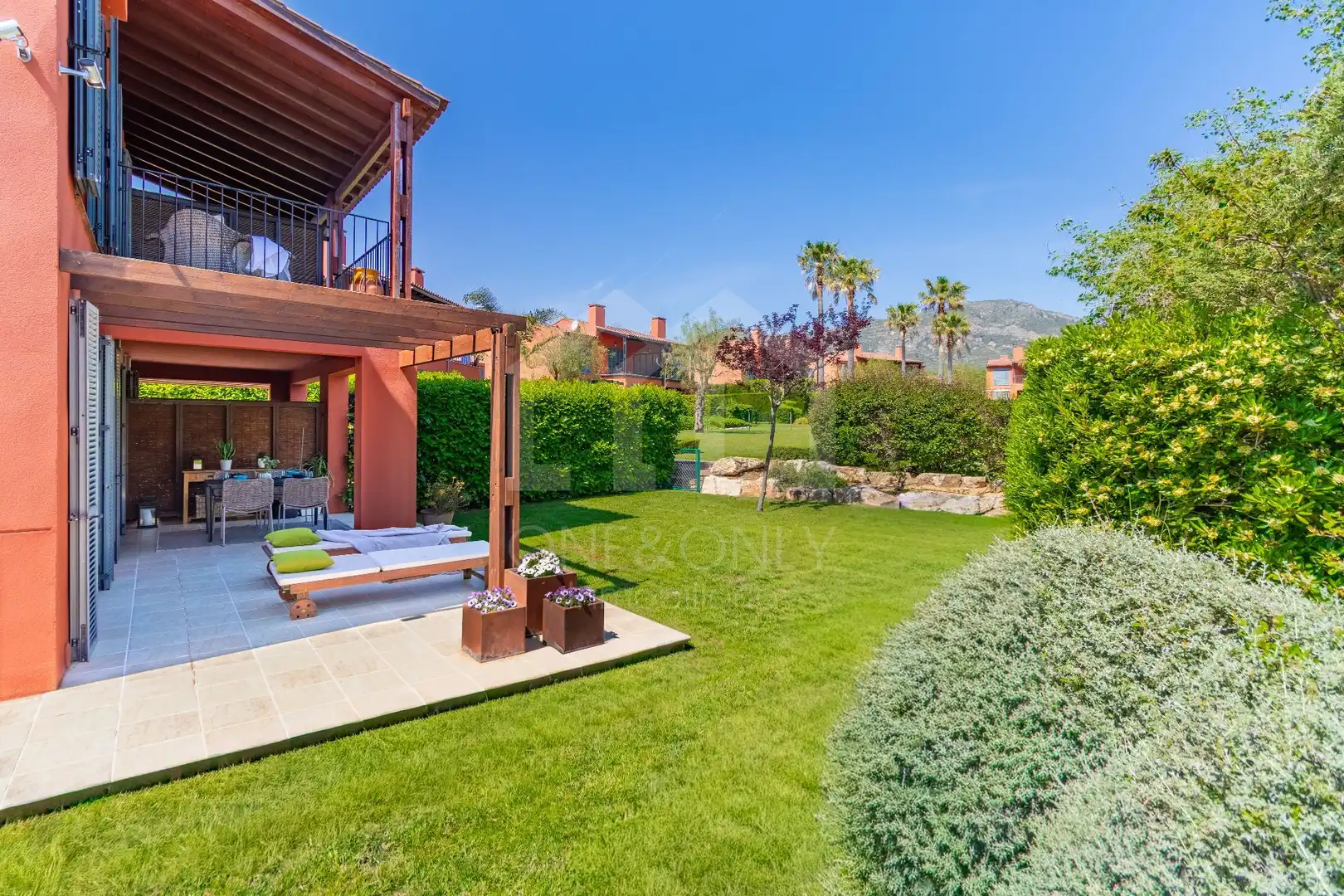 Garten von Haus oder Chalet zur Miete in Mont-roig del Camp mit Klimaanlage, Heizung und Privatgarten