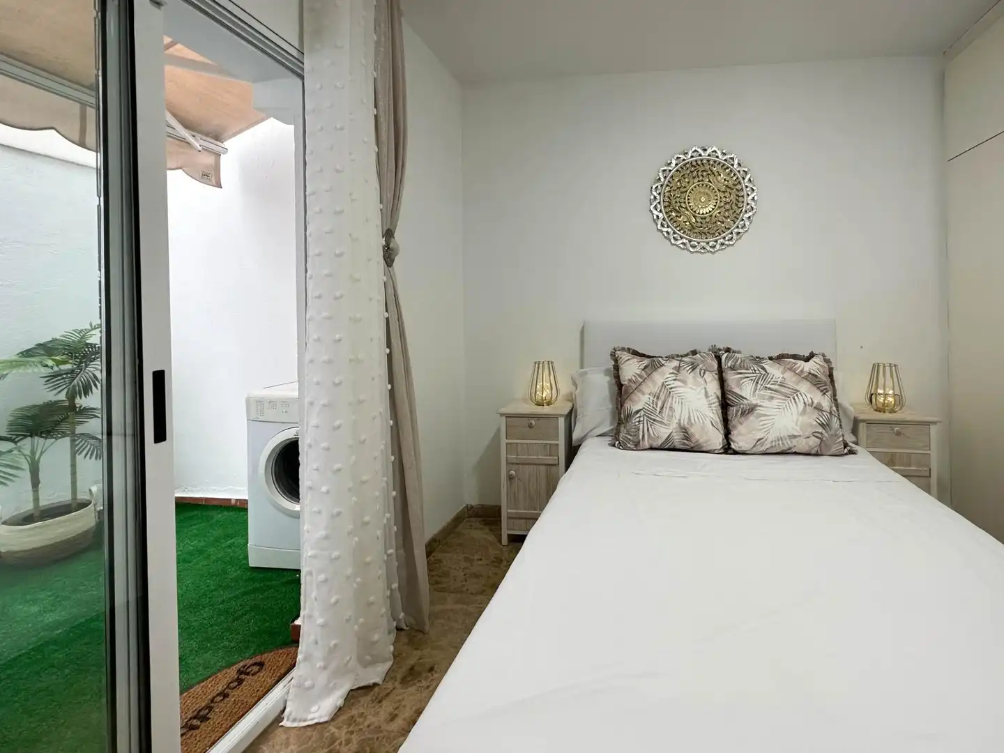 Schlafzimmer von Wohnung zur Miete in Vilanova i la Geltrú mit Klimaanlage, Möbliert und Balkon