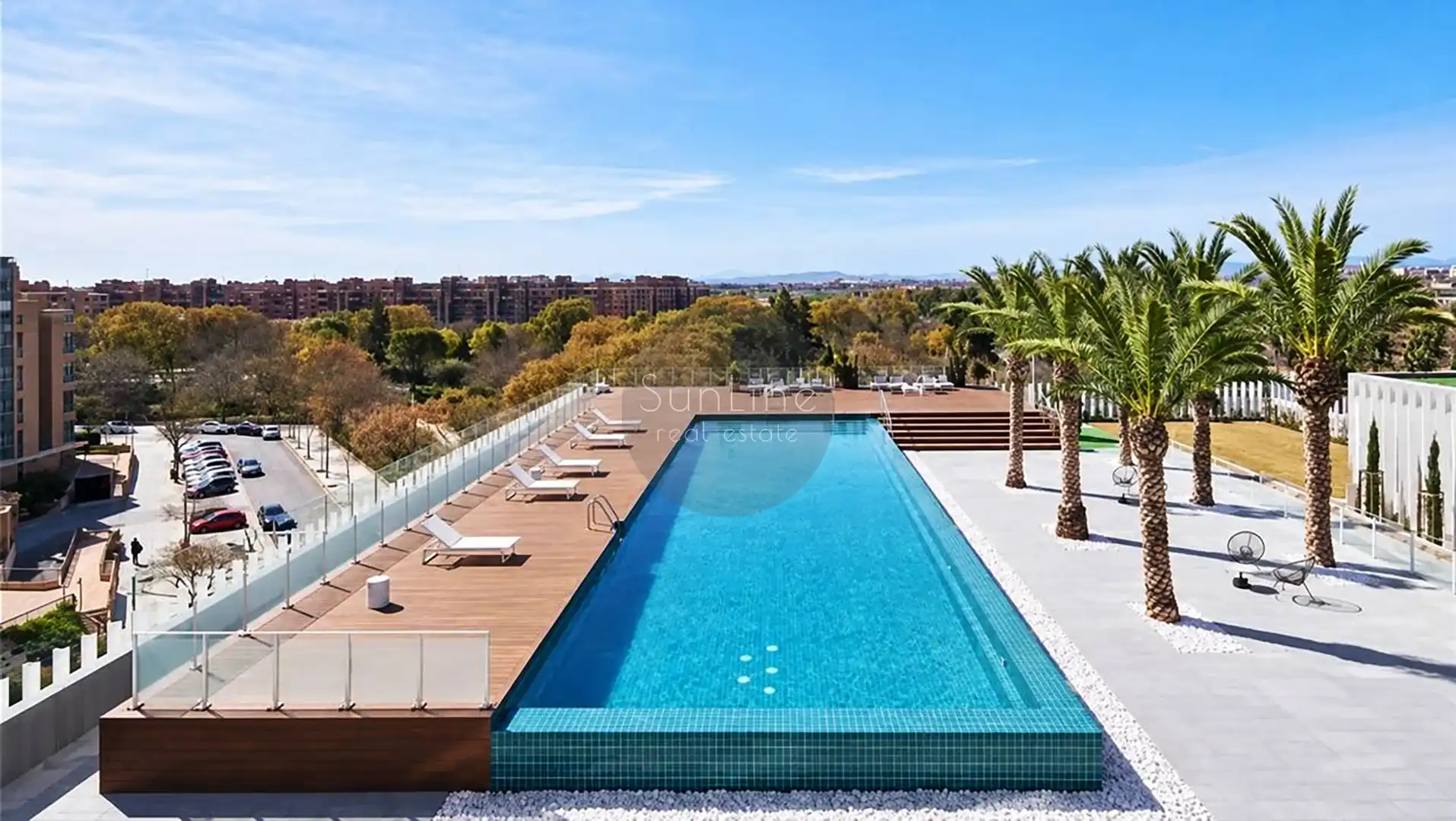 Piscina de Piso de alquiler en Valencia con Aire acondicionado, Amueblado y Balcón