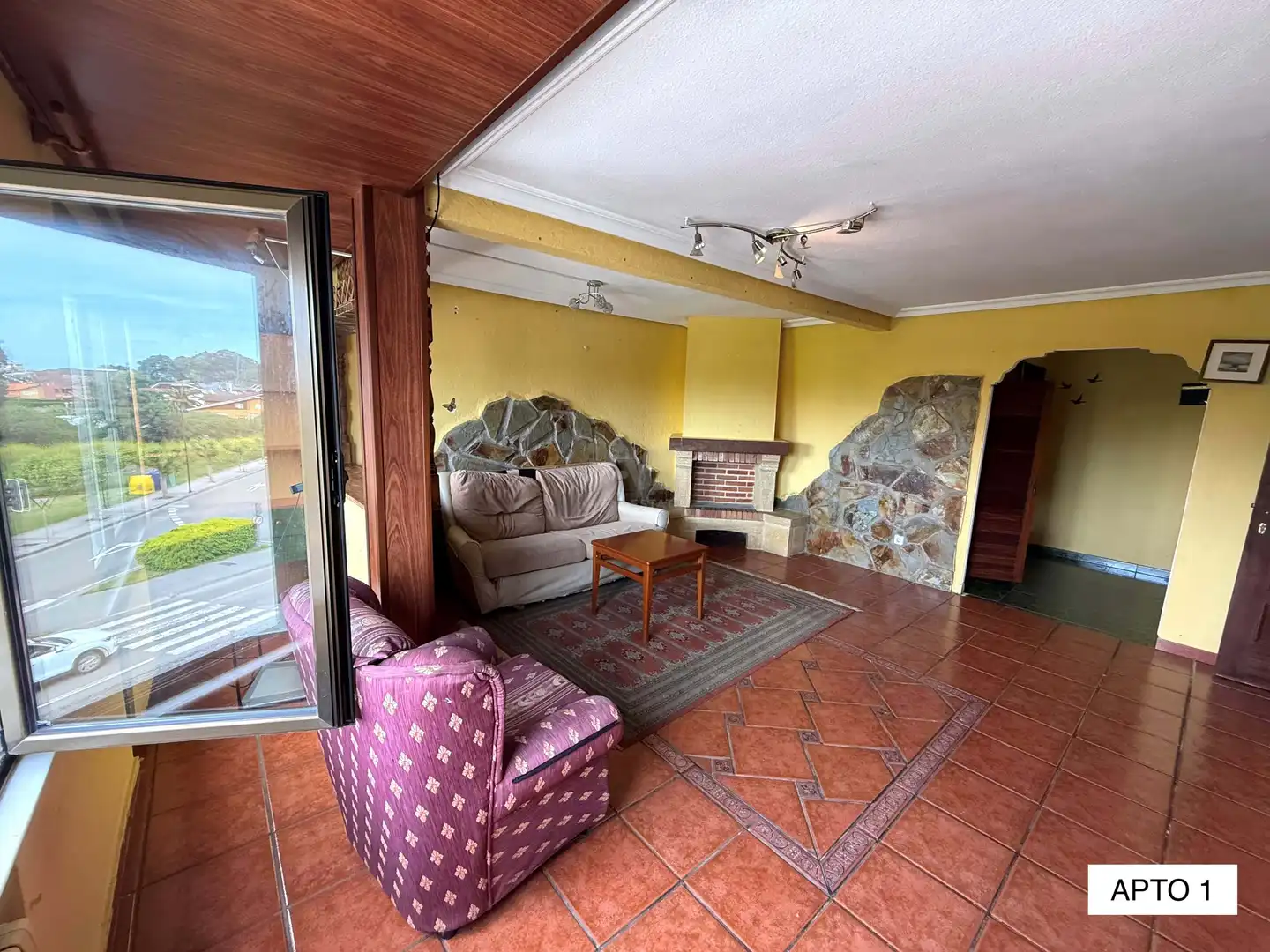 Wohnzimmer von Wohnung zum Verkauf in Castrillón mit Heizung und Terrasse