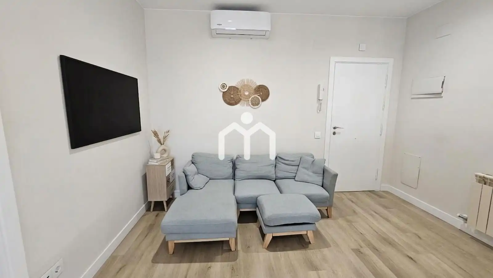 Sala de estar de Piso en venta en Badalona con Aire acondicionado, Calefacción y Parquet