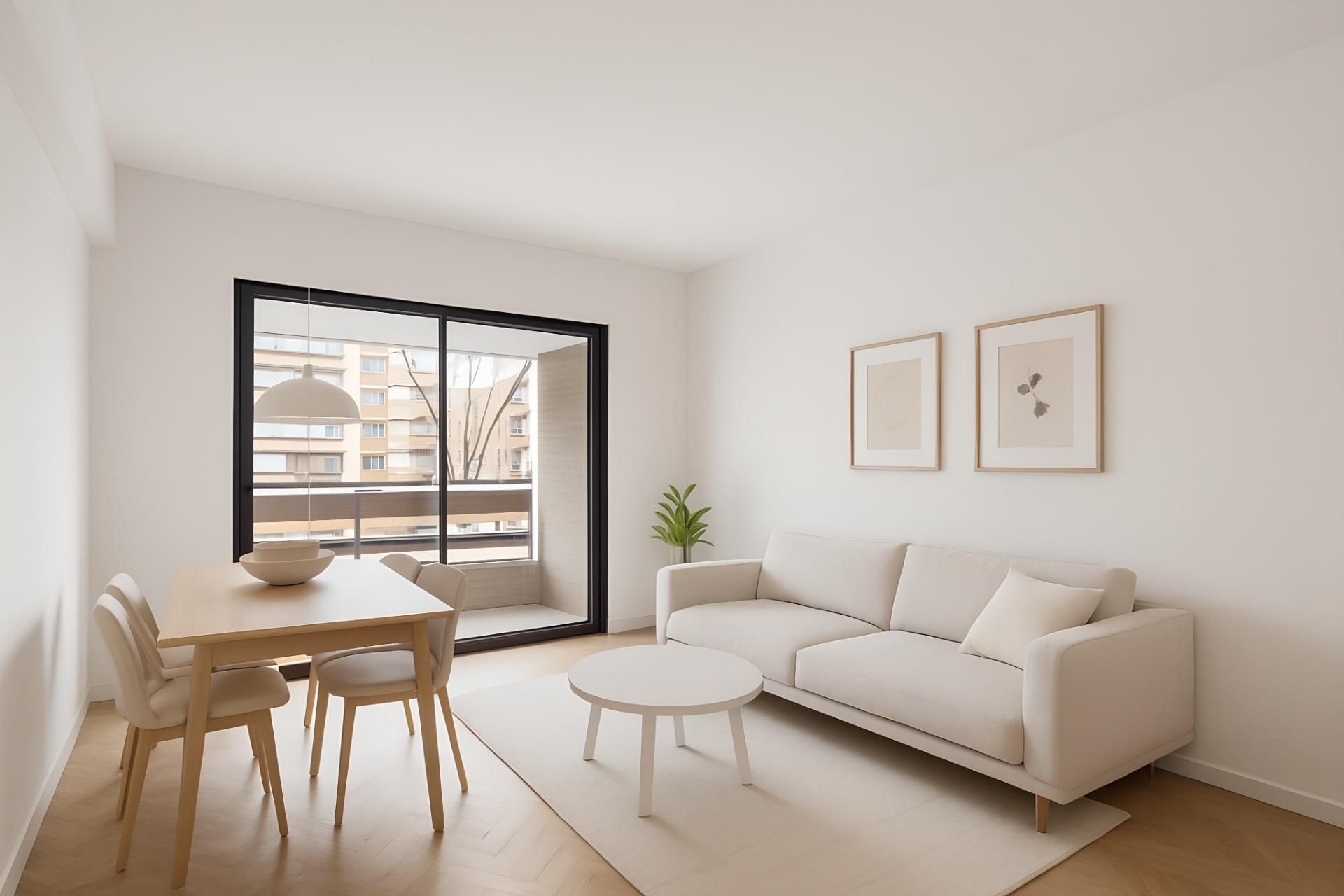 Sala de estar de Piso en venta en  Madrid Capital con Aire acondicionado, Parquet y Terraza
