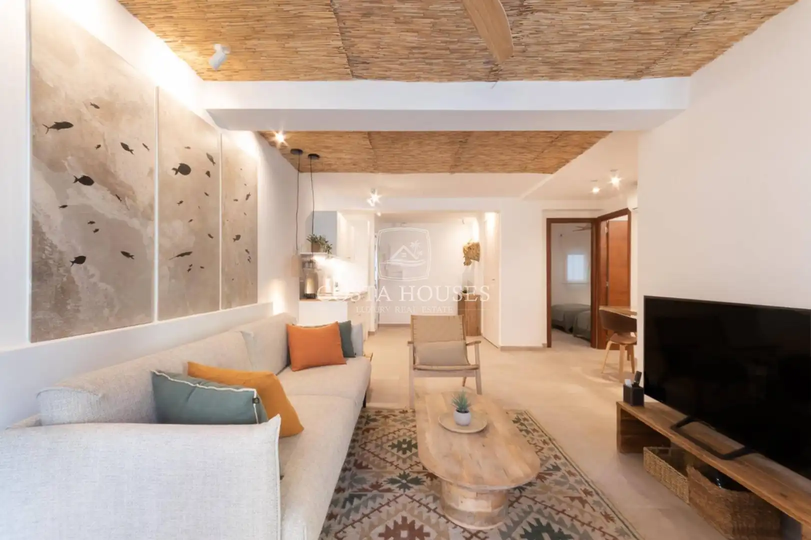 Sala d'estar de Apartament en venda en Jávea / Xàbia amb Aire condicionat, Calefacció i Terrassa