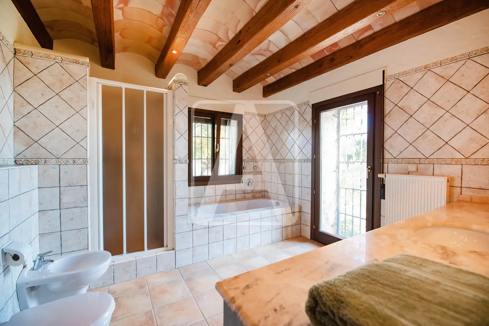Baño de Finca rústica en venta en Benissa con Calefacción, Jardín privado y Terraza