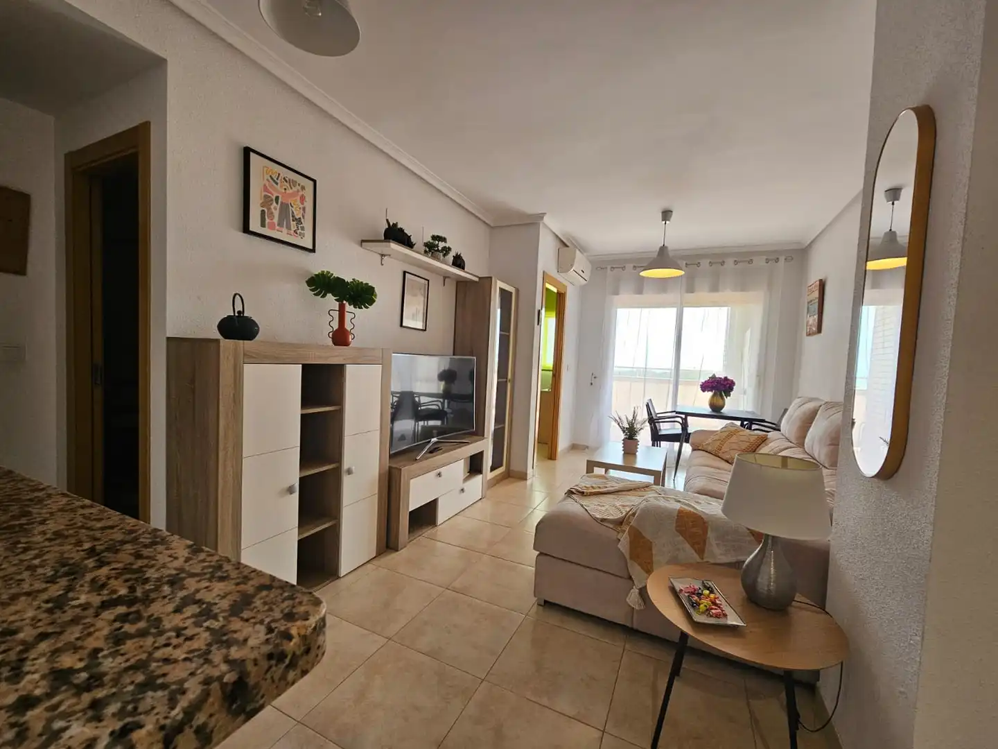 Sala de estar de Apartamento de alquiler en Cabanes con Aire acondicionado, Calefacción y Terraza