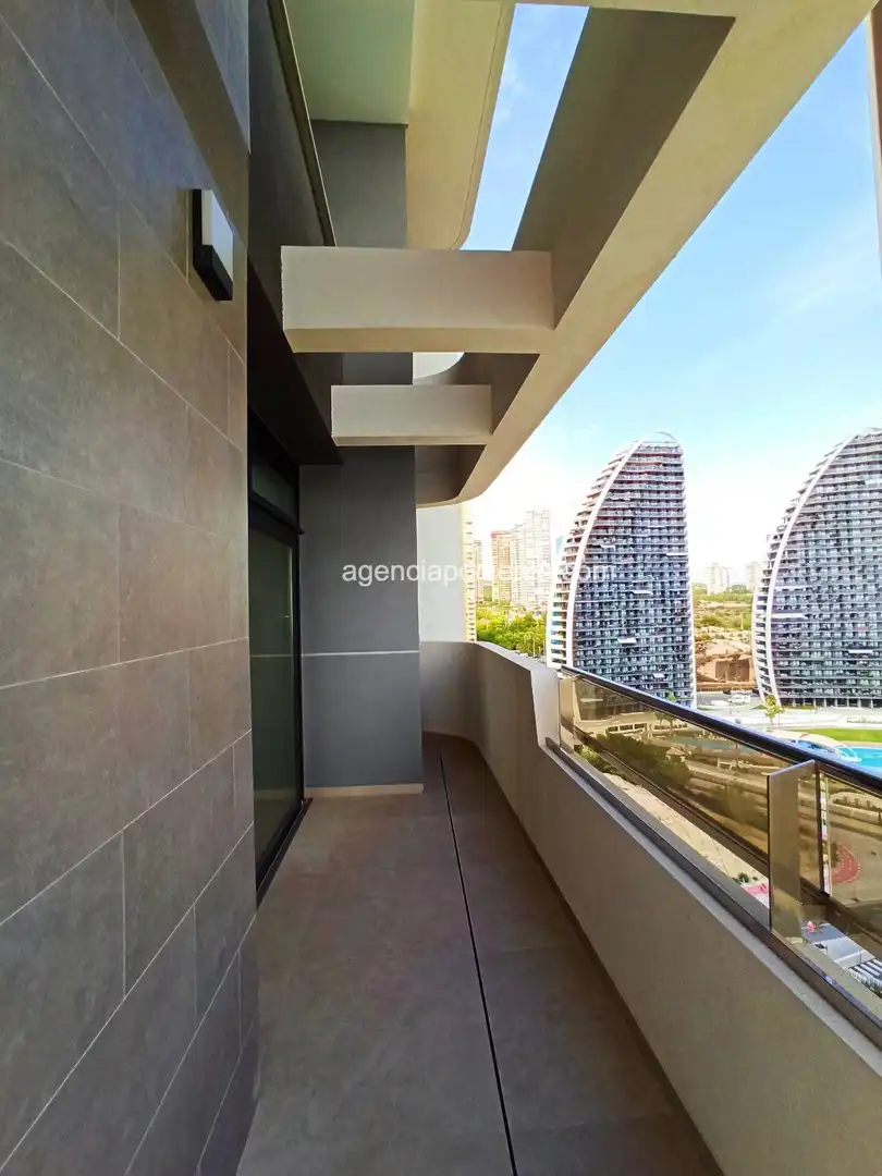 Balcony of Flat for rent in Benidorm  with Air Conditioner, Terrace and Furnished