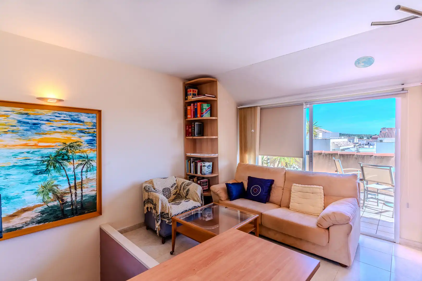 Sala de estar de Dúplex en venta en L'Ampolla con Aire acondicionado, Calefacción y Terraza