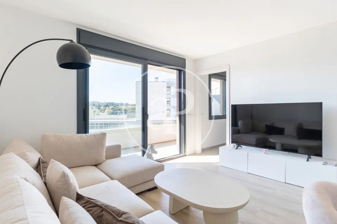 Sala de estar de Piso de alquiler en Sant Cugat del Vallès con Aire acondicionado, Calefacción y Terraza