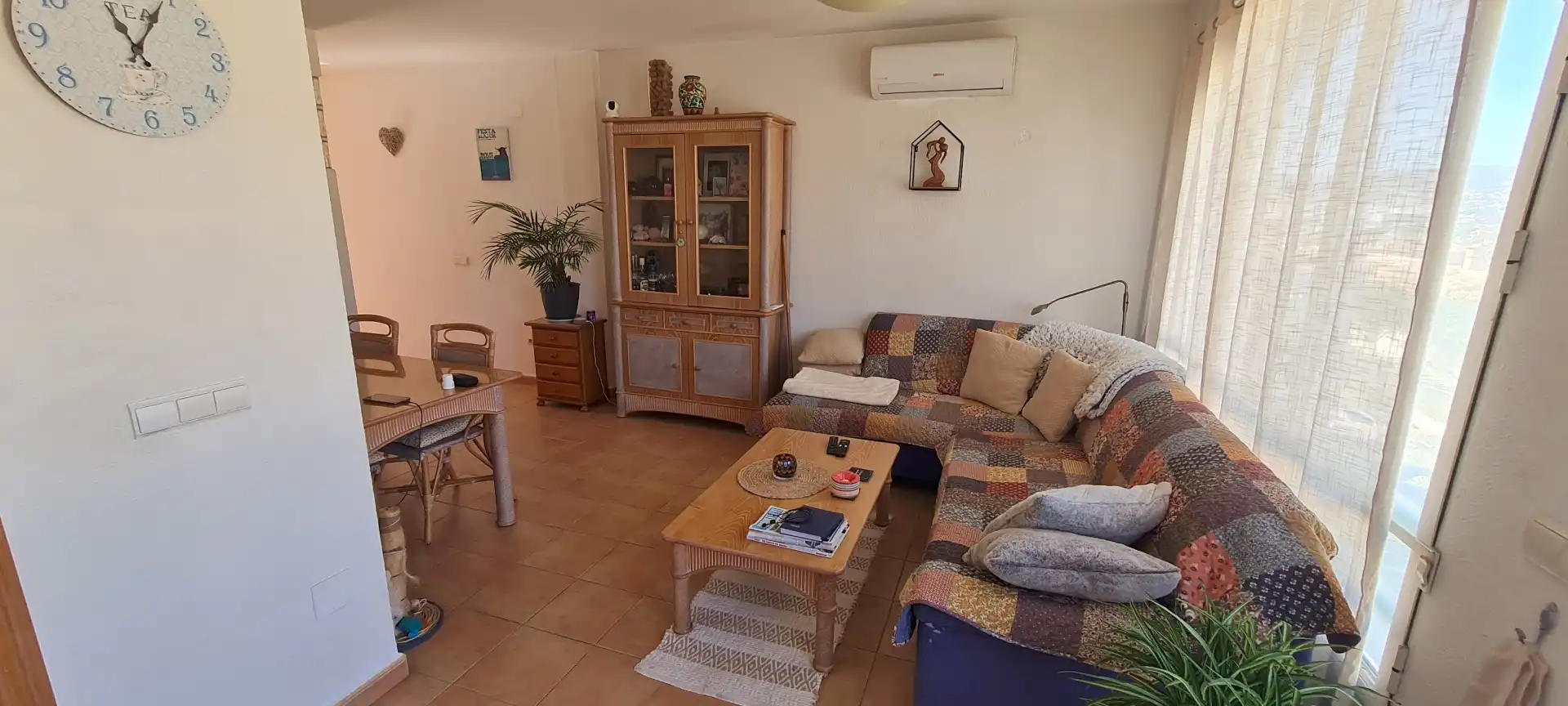 Sala d'estar de Apartament en venda en Calpe / Calp amb Aire condicionat, Calefacció i Terrassa