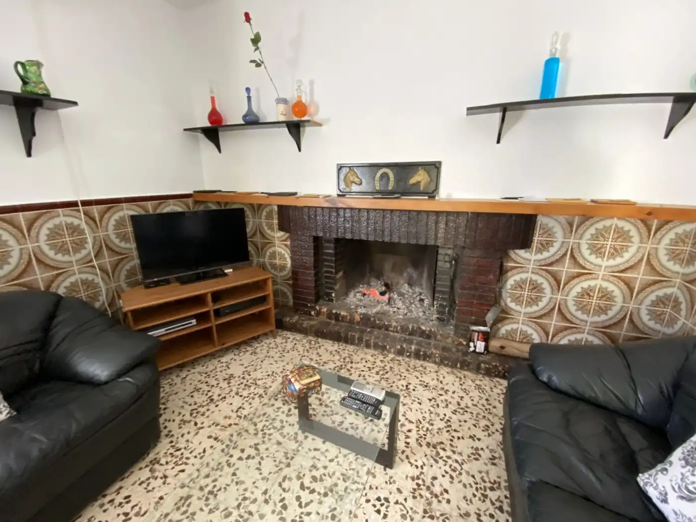 Sala de estar de Casa o chalet en venta en Valverde del Camino con Calefacción, Piscina y Amueblado