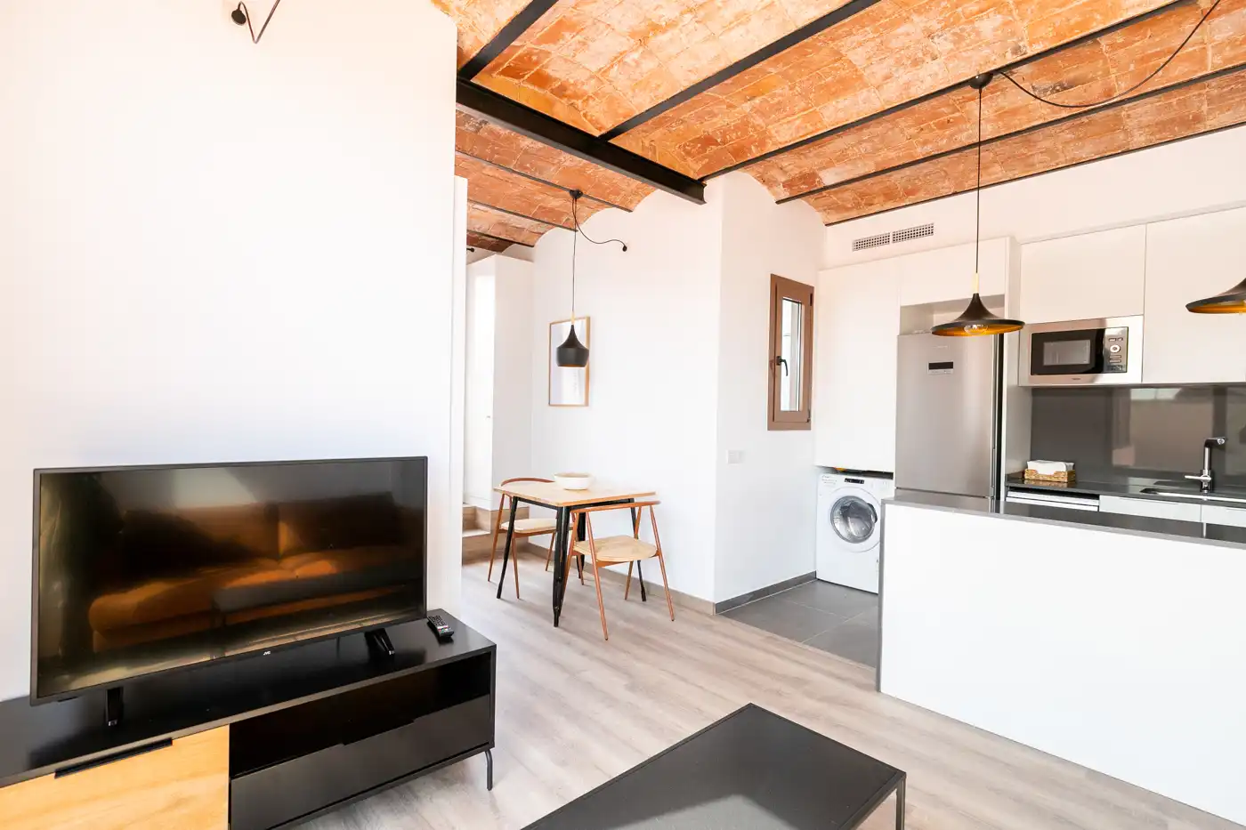 Sala de estar de Piso en venta en Barcelona con Aire acondicionado, Parquet y Terraza