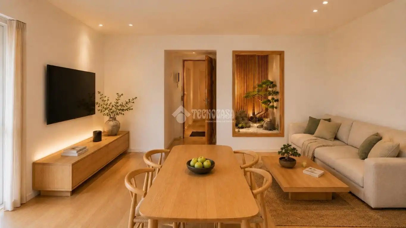 Wohnzimmer von Wohnung zum Verkauf in Vilanova i la Geltrú mit Klimaanlage, Terrasse und Balkon