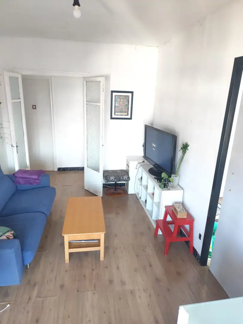 Sala d'estar de Pis en venda en Barcelona amb Terrassa i Moblat