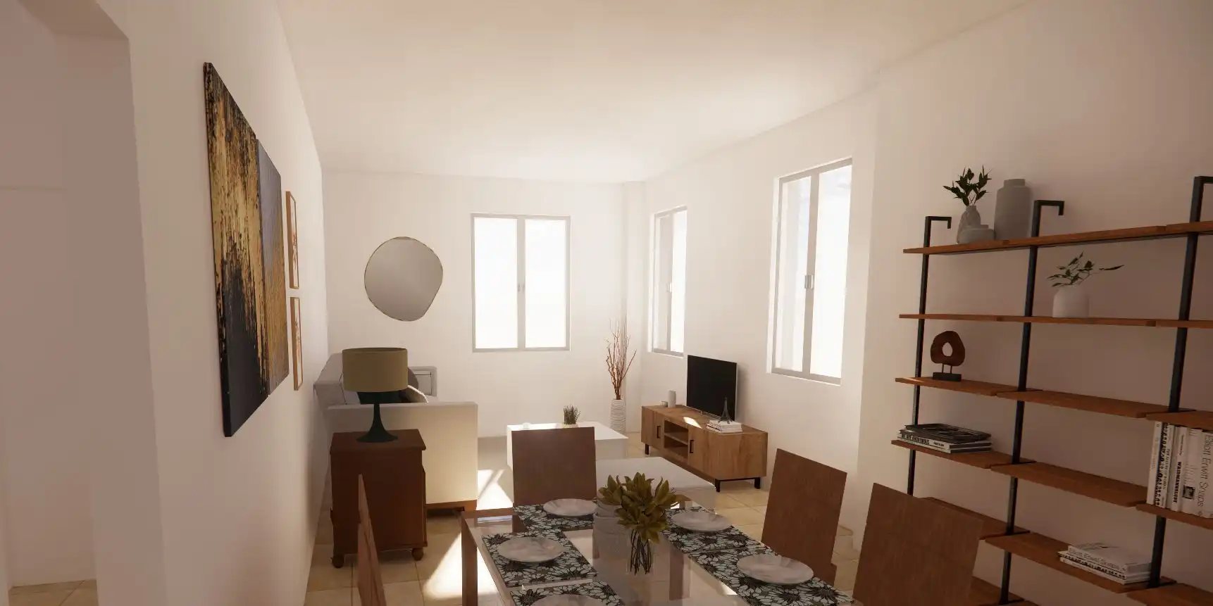 Wohnzimmer von Dachboden zum Verkauf in Guadix mit Klimaanlage und Heizung