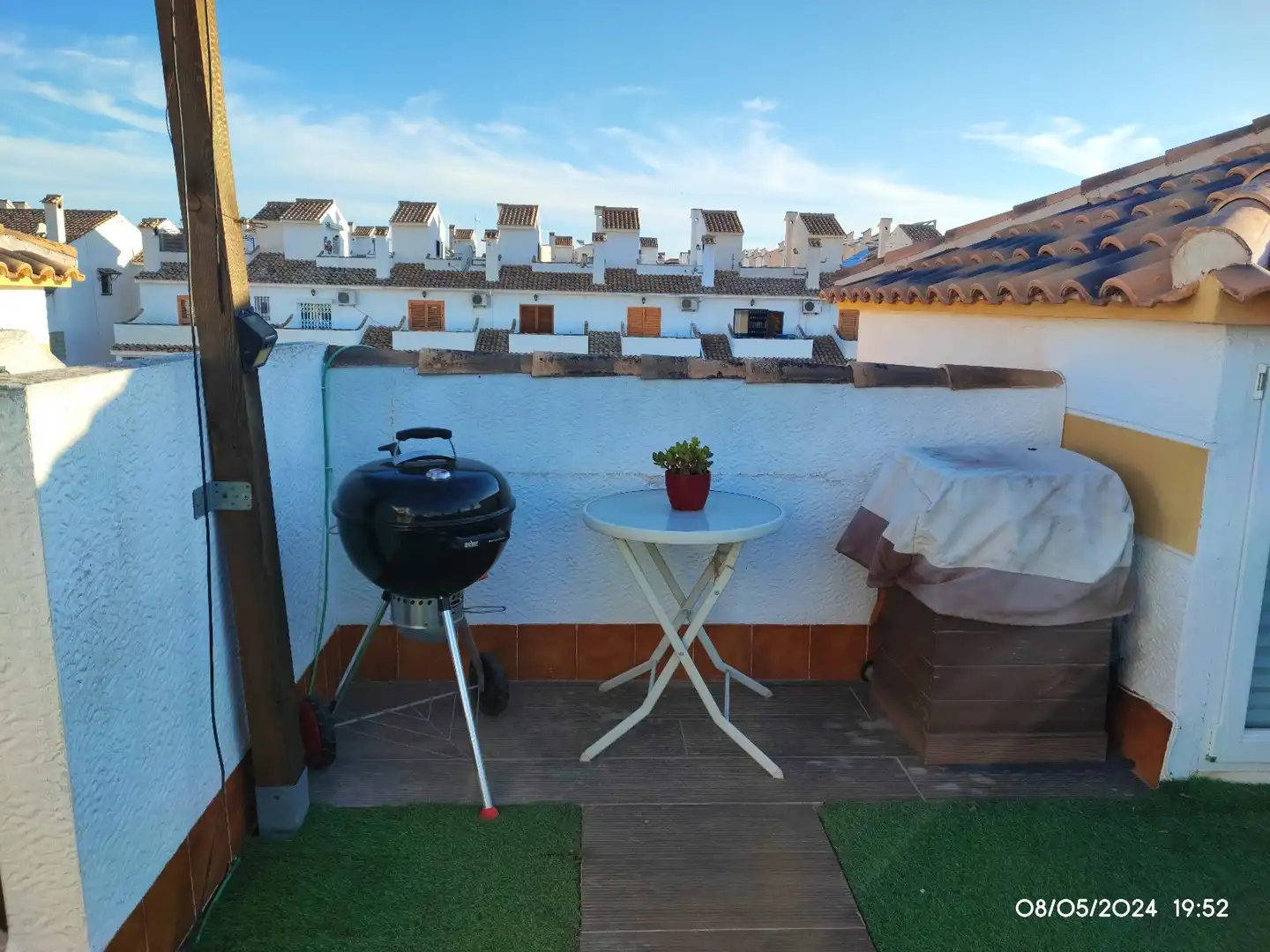 Terrasse von Dachboden zur Miete in Santa Pola mit Klimaanlage, Heizung und Terrasse