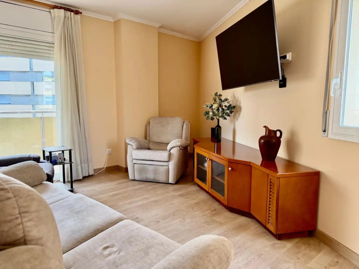 Wohnzimmer von Wohnung zum Verkauf in Mataró mit Klimaanlage, Heizung und Parkett