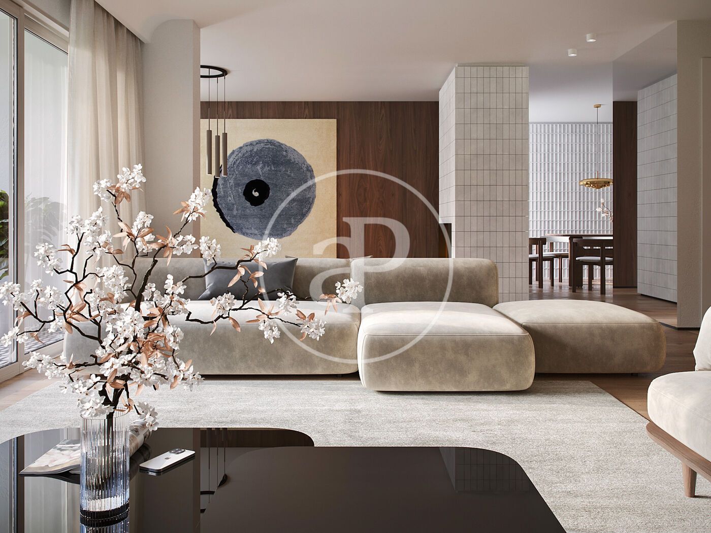 Living room of Flat for sale in  Barcelona Capital  with Air Conditioner, Heating and Private garden