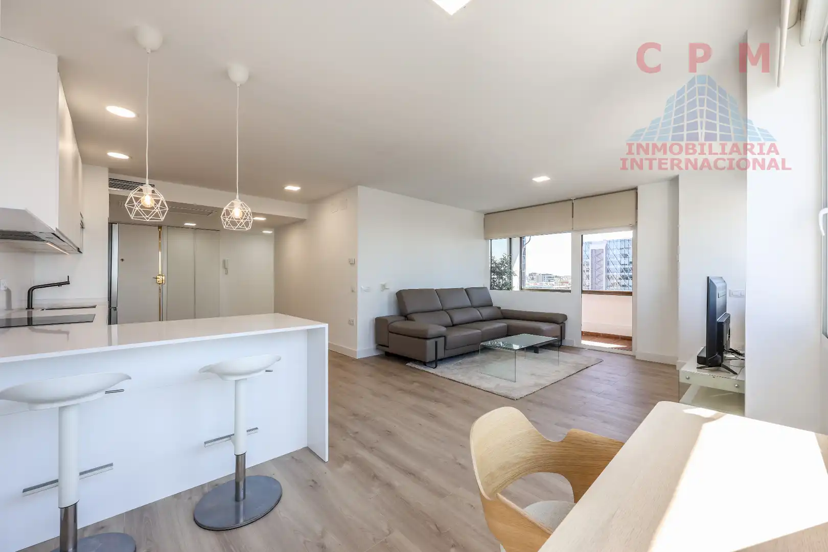 Wohnzimmer von Wohnung zur Miete in Madrid mit Klimaanlage, Heizung und Parkett