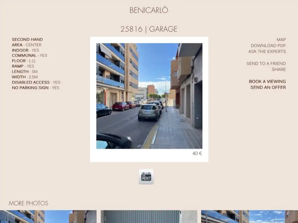 Exterior view of Garage for rent in Benicarló  with Alarm