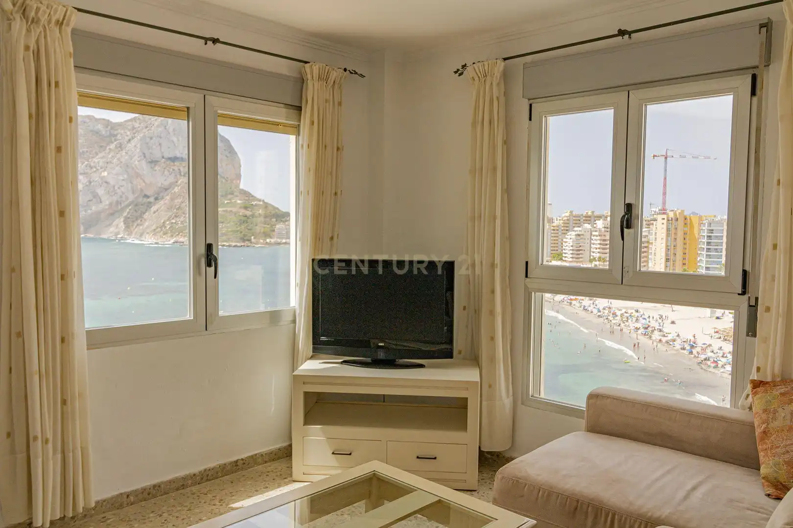Schlafzimmer von Wohnungen zur Miete in Calpe / Calp mit Klimaanlage, Ofen und Waschmaschine