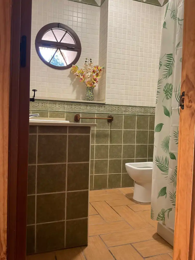 Baño de Finca rústica de alquiler en Barbate con Aire acondicionado, Terraza y Piscina