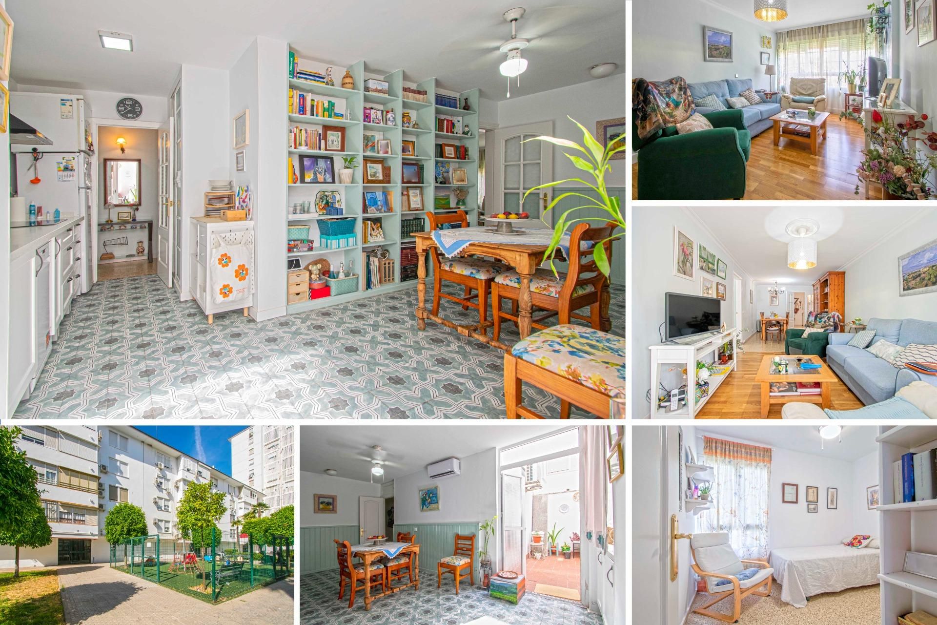 Exterior view of Flat for sale in  Sevilla Capital  with Air Conditioner, Private garden and Terrace