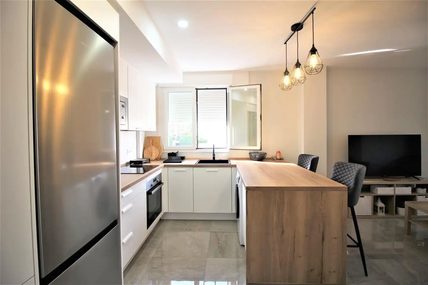 Kitchen of Flat for rent in Roquetas de Mar  with Terrace, Furnished and Community pool