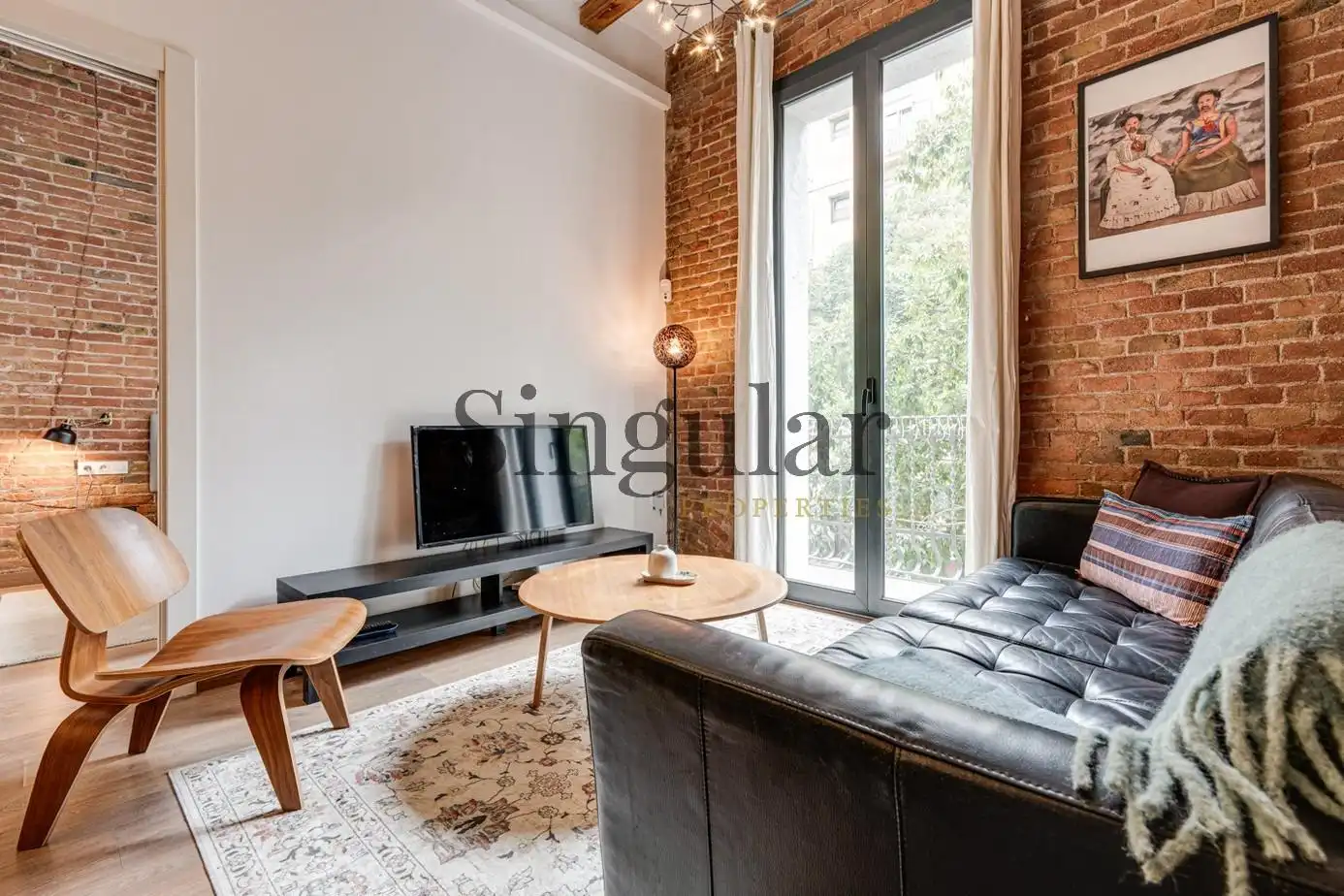 Sala d'estar de Apartament en venda en Barcelona amb Aire condicionat, Calefacció i Moblat
