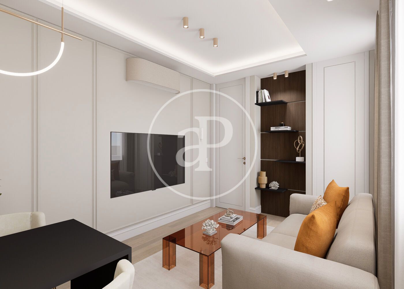 Sala de estar de Piso en venta en  Madrid Capital con Aire acondicionado, Calefacción y Amueblado