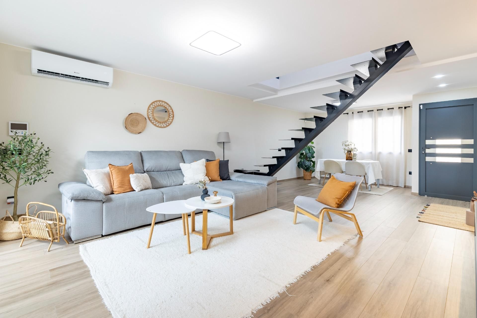 Living room of Single-family semi-detached for sale in La Pobla Llarga  with Air Conditioner and Terrace