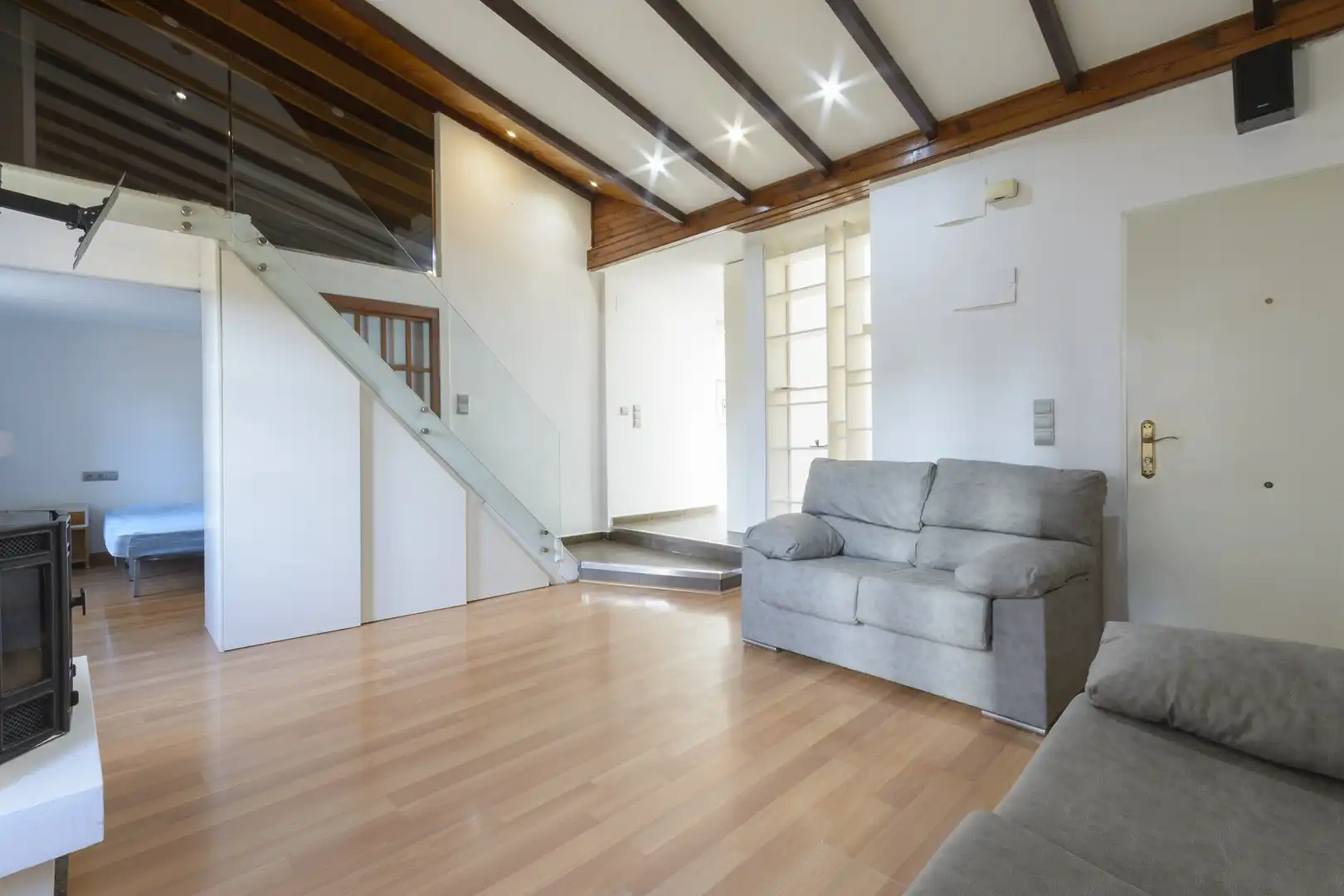 Living room of Houses for sale in Gandia  with Air Conditioner, Parquet flooring and Balcony