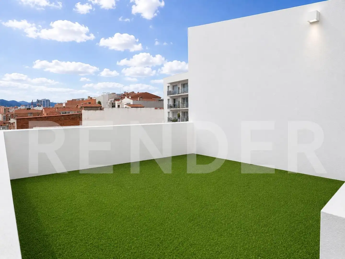 Terrasse von Wohnung zum Verkauf in Terrassa mit Klimaanlage, Privatgarten und Terrasse