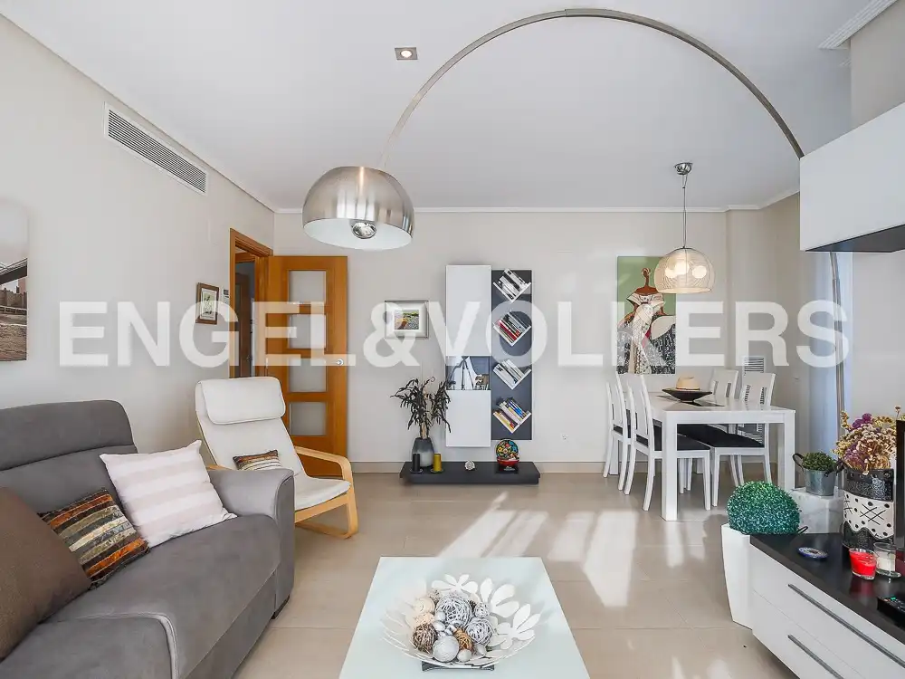 Sala de estar de Piso de alquiler en Alboraya con Aire acondicionado, Calefacción y Jardín privado