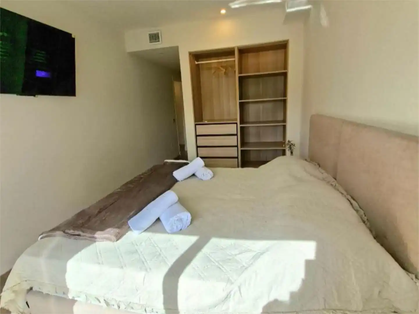 Bedroom of Flat for sale in Manilva  with Air Conditioner and Swimming Pool